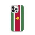 Miniatyrbild 1 av 2: Mobilskal – Surinams flagga – Kompatibel med iPhone 13 Pro – Mjuk fodral – Slitstark och stötresistent - Silikon - Pixelforma