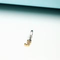 Miniatyrbild 2 av 2: Pendentiv i bicolor stål siffra 3 Gouttes SCZ1304