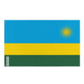 Miniatyrbild 1 av 3: Rwandas flagga – 128 x 192 cm – Hållbar polyester – 2 metallöglor – Inomhus / Utomhus – Pixelforma