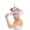 Miniatyrbild 2 av 5: Häxa hatt - PTIT CLOWN - 23534 - Vit - Pastellblommor - Halloween/Cosplay tillbehör