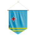 Miniatyrbild 1 av 3: Fanion – Aruba Flagga – 30 x 45 cm – Polyester – Att Hänga – Pixelforma