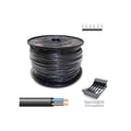 Miniatyrbild 1 av 2: Platt Kabel H05vvh2-f 2 X 0,75 Mm² Svart, 400 M. (stor Spole)