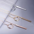 Miniatyrbild 2 av 4: Halsband - 1MDA00 - Sterling Silver - Längd 76 cm - Cirkel 1,4 cm - Stång 3 cm