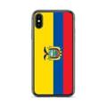 Miniatyrbild 1 av 2: Telefonfodral – Ecuadorflagg – Kompatibel med iPhone XS – Mjuk Fodral – Slitstark och Stötabsorberande – Silikon – Pixelforma