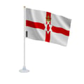Miniatyrbild 1 av 3: Mini Flagga för Nordirland – Sugpropp – 14 x 21 cm – För Slät Yta – Polyester – 1 styck – Pixelforma