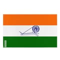 Miniatyrbild 1 av 3: Indisk nationalskongressflagg 1931 – 60 x 90 cm – Polyester – Järnöglor – Hållbar