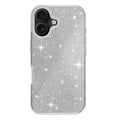 Miniatyrbild 4 av 6: Glittercase för iPhone 16 Plus Stötsäker Glittrande Silver