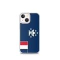 Miniatyrbild 1 av 2: Telefonfodral – Frankrikes Antarktisflagga – Kompatibel med iPhone 13 mini – Mjuk fodral – Slitstark och stötålig – Pixelforma