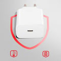 Miniatyrbild 3 av 5: USB-C Väggladdare - XO - 20W - Kompakt - Kabel Inkluderad - Överspänningsskydd