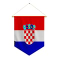 Miniatyrbild 1 av 3: Fanion – Kroatiens flagga – 30 x 45 cm – Polyester – Att hänga – Pixelforma