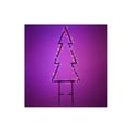 Miniatyrbillede 4 af 6: Lysende juletræ til plantning H140cm 140 LED RGB 48 effekter Wonder fjernbetjening Lotti