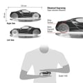Miniatyrbild 2 av 4: Silhuettbil Graverad - Alfa Romeo - 4C - Rostfritt Stål - Transparent Display - Självbärande Bas