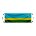 Miniatyrbild 1 av 3: Scrollbanner – Rwandas flagga – 17 x 50 cm – Polyester – Handflagga – Pixelforma