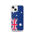 Miniatyrbild 1 av 2: Telefonfodral – Australiens flagga – Kompatibel med iPhone 14 – Mjuk case – Slitstark och stöttålig - Silikon - Pixelforma
