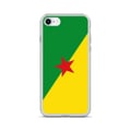Miniatyrbild 1 av 2: Mobilskal – Guyane Flagga – Kompatibel med iPhone SE – Mjukt Fodral – Slitstarkt och Stötabsorberande - Silikon - Pixelforma