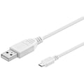 Miniatyrbild 1 av 3: USB-kabel - MICRO CONNECT - USBABMICRO0.30W - 0.3m - Vit - USB A till Micro-USB B
