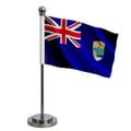 Miniatyrbild 1 av 3: Flagga kontor för Sainte-Hélène, Ascension och Tristan da Cunha – 14 x 21 cm – Polyester – Bas i rostfritt stål – Pixelforma