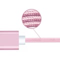Miniatyrbild 2 av 4: Typ C-kabel för Blackview Oscal C30 i flätad nylon Fast Sync-Data Transfer - ROSA