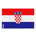 Miniatyrbild 1 av 3: Kroatiens flagga – 128 x 192 cm – Hållbar polyester – 2 metalöglor – Inomhus / Utomhus – Pixelforma