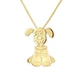 Miniatyrbild 1 av 2: Pendentif Barn - LÉA & ARTHUR - Motiv HUND - Guld 375 - Allergivänlig Smycke - 2 cm x 1,5 cm