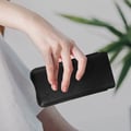 Miniatyrbild 3 av 5: Smartphone-väska - AVIZAR - Slim Black - Italienskt läder - 360° skydd