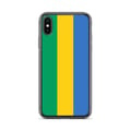 Miniatyrbild 1 av 2: Mobilskal – Gabons flagga – Kompatibel med iPhone XS – Mjuk fodral – Slitstark och stötresistent – Silikon – Pixelforma
