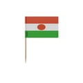 Miniatyrbild 1 av 3: Tandpetare Nigerflagga - 8 cm - 100 stycken - Adhesiv plast - Bambuspinn - Pixelforma