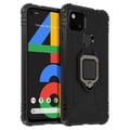 Miniatyrbild 4 av 4: Coque - Google - Pixel 4A - Flexibel - Stötsäker - Metallring Video Stöd Svart