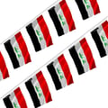 Miniatyrbild 1 av 3: Girlang – Flagga från Irak – 14 x 21 cm – Polyester – Att hänga upp – 50 stycken
