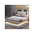 Miniatyrbillede 4 af 6: Lit - MUVOE - 140 x 200 cm - Polstret - USB-port - LED-lysbånd
