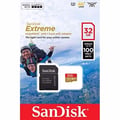 Miniatyrbild 3 av 4: SANDISK EXTREME 32GB microSDHC-kort - Adapter medföljer