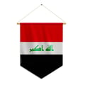 Miniatyrbild 1 av 3: Fanion – Iraks flagga – 30 x 45 cm – Polyester – Att hänga – Pixelforma