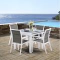 Miniatyrbild 1 av 6: Trädgårdsmöbel Set Modulo T 4 / 8 + F 4 Full Glass Vit Wilsa Garden