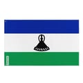 Miniatyrbild 1 av 3: Lesothos flagga – 192 x 288 cm – Tålig polyester – 2 metalöglor – Inomhus / Utomhus – Pixelforma