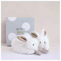 Miniatyrbillede 1 af 4: DOUDOU ET COMPAGNIE Lapin - Tøfler med rangle Taupe 0-6 måneder
