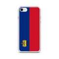 Miniatyrbild 1 av 2: Mobilskal – Liechtensteins flagga – Kompatibel med iPhone 8 Plus – Mjuk fodral – Slitstark och stötresistent – Silikon – Pixelforma
