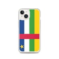Miniatyrbild 1 av 2: Telefonfodral – Flagga för Centralafrikanska republiken – Kompatibel med iPhone 14 – Mjuk Fodral – Slitstark och Stötsäker – Pixelforma