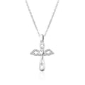 Miniatyrbild 1 av 2: Halsband - AGATO - Angel AGT-N017W - Argent 925 - Pärla i zirkoner - Justerbar längd 42 cm