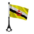 Miniatyrbild 1 av 3: Cykelflagga Brunei i polyester – 14 x 21 cm – Cykelflagga – 10 stycken