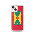 Miniatyrbild 1 av 2: Telefonfodral – Flagga Grenada – Kompatibel med iPhone 14 – Mjuk Fodral – Motståndskraftig och Stötsäker - Silikon - Pixelforma