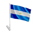 Miniatyrbild 1 av 3: Klistret Nicaragua-flagg – 14 x 21 cm – Mjuk Polyester – Lätt att klistra – 1 styck – Pixelforma