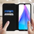 Miniatyrbild 3 av 4: Housse - AVIZAR - Xiaomi Redmi Note 8T - Ekologiskt läder - Plånbok - Stöd-funktion - Svart