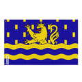 Miniatyrbild 1 av 3: Drapeau Doubs – 96 x 144 cm – Motståndskraftig Polyester – 2 Metalöglor – Inomhus / Utomhus – Pixelforma