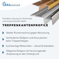 Miniatyrbild 1 av 2: PROVISTON Aluminium anodiserad silver trappsteg l 37 mm H 24 mm L 1000 mm Genomborrad