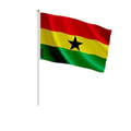 Miniatyrbild 1 av 3: Mini Flagga för Ghana – 14 x 21 cm – Att Hålla i Hand – Polyester – 1 styck – Pixelforma