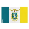 Miniatyrbild 1 av 3: Flagga Yellowknife – 60 x 90 cm – Motståndskraftig Polyester – 2 Metallöglor – Inomhus / Utomhus – Pixelforma