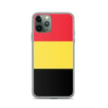 Miniatyrbild 1 av 2: Telefonfodral – Belgiens flagga – Kompatibel med iPhone 11 Pro – Mjuk etui – Slitstark och stöttålig – Silikon – Pixelforma