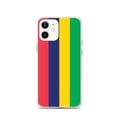 Miniatyrbild 1 av 2: Mobilskal – Flagga Mauritius – Kompatibel med iPhone 12 – Flexibelt fodral – Slittåligt och stötresistent – Silikon – Pixelforma
