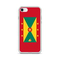 Miniatyrbild 1 av 2: Mobilskal – Grenadas flagga – Kompatibel med iPhone 8 – Mjukt fodral – Slittålig och stöttålig – Silikon – Pixelforma