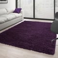 Miniatyrbild 1 av 5: Ayyildiz - Shaggy mat för vardagsrum, lång lugg, en unik färg LILA - (160x230 cm)